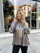 Blouse metallic silver