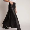 Tuxya leather skirt black