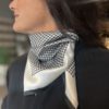 Elling silk scarf black/ecru