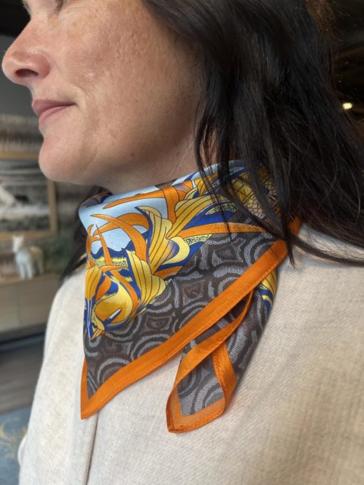 Nancy silk scarf desert sun