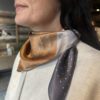 Cole silk scarf copper brown