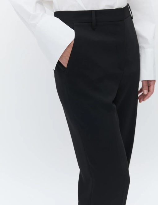 Classic lady gabardine black dressbukse