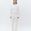 Classic lady gabardine ivory dressbukse