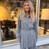 Scott pleat dress light grey