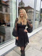 Lace v-neck dress