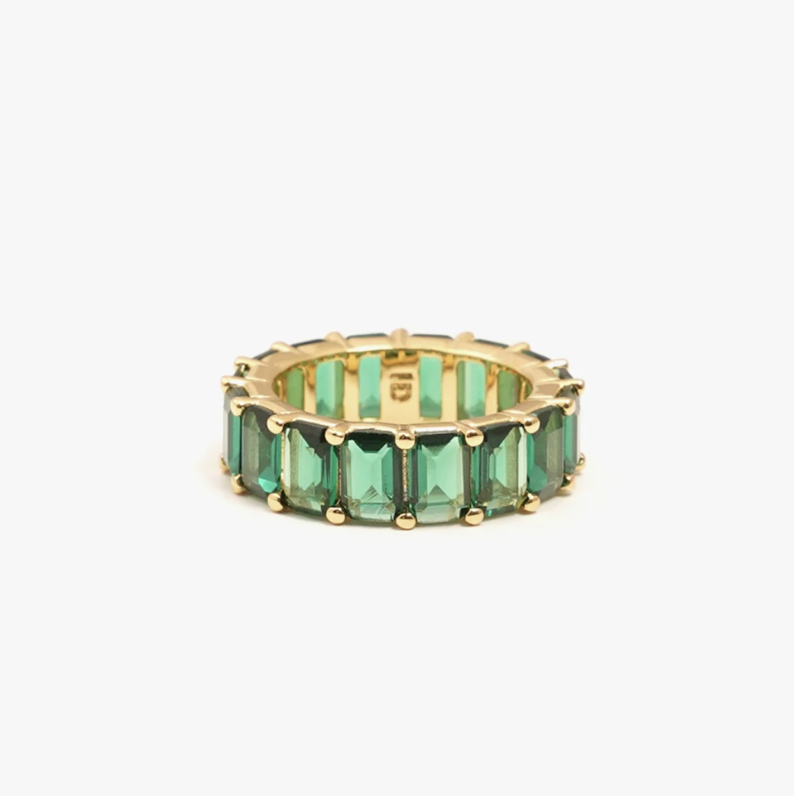 Chunky ring green (baguett steiner)