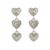 Baby - Dangling Heart Stud Earrings silver