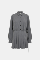 Scott pleat dress light grey