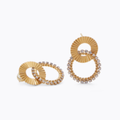 Gianna earrings crystal gold