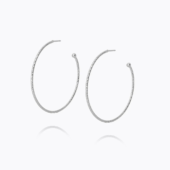 Evita loop earrings rhodium