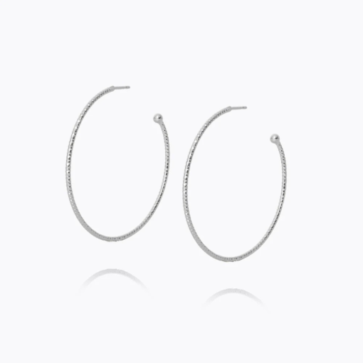 Evita loop earrings rhodium