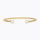 Mini twisted bracelet gold pearl