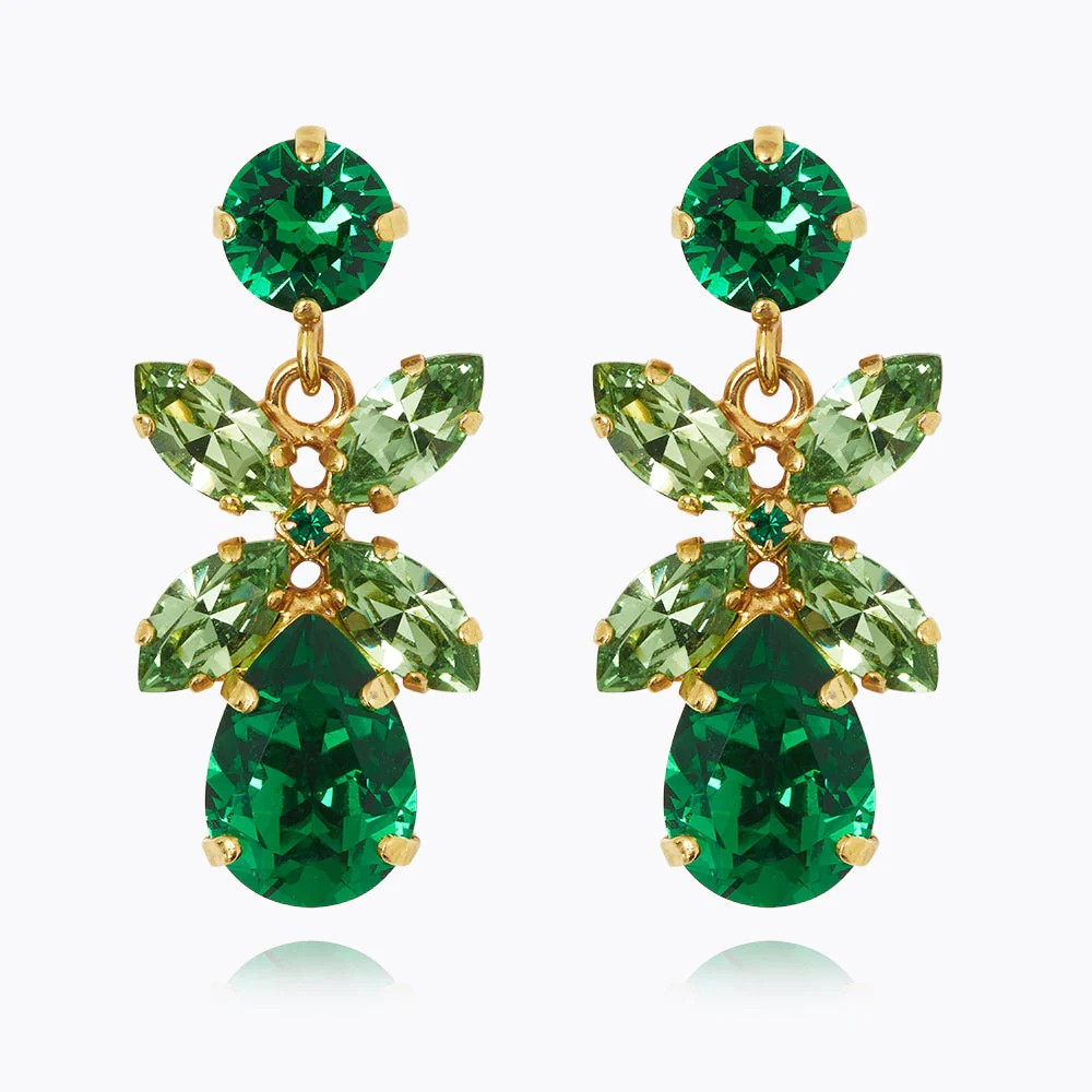 Mini dione earring  majestic green