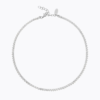 Crystal navette necklace rhodium