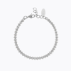 Crystal navette bracelet rhodium