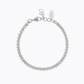 Crystal navette bracelet rhodium