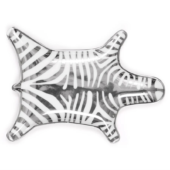 Zebra stacking dish silver