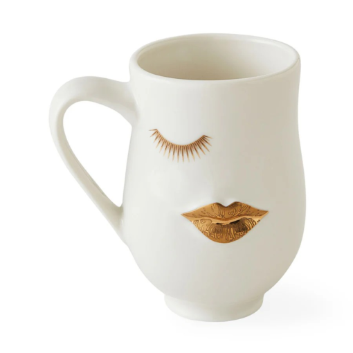 Gilded mr. and mrs. muse mug