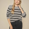 Thora Stripe Crewneck Sharkskin