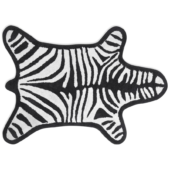 Black zebra bathmat