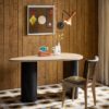 Oeuf travertine desk