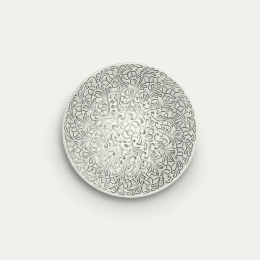 Full lace platter 20cm grey