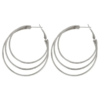 Eleonora thin triple hoop silver