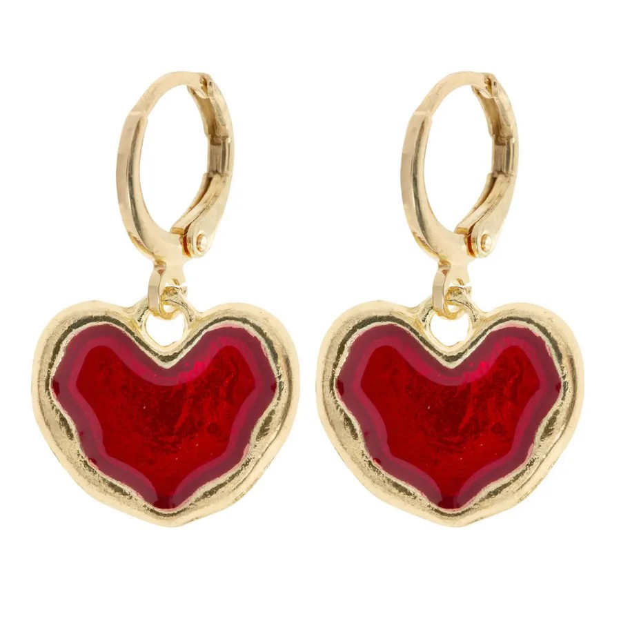 Scarlett red hoop heart