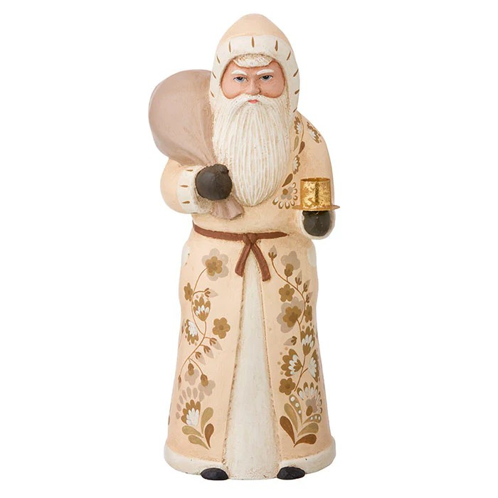 Candle holder Santa 22cm marigold vanilla