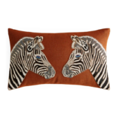 Animalia beaded pillow zebra 30x50