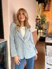 Blazer jaquard denim