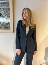 Leonora Miley Blazer salute navy