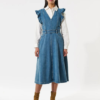 Edissa dress denim details light blue