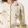 Bellisia cardigan embroidery milk