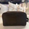 Waxed cotton washbag tarmac