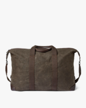 Waxed cotton holdall bag tarmac