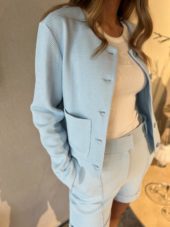 Moon classic short jacket ice blue