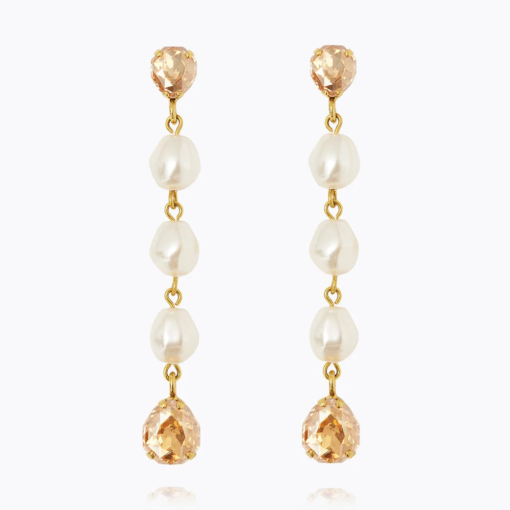 Paloma earrings pearl/golden shadow