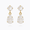 Mini drop earrings electric white