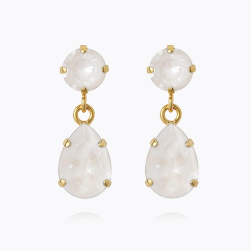 Mini drop earrings electric white