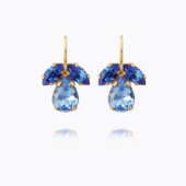 Petite timo earrings gold lapis sapphire