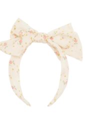 Tiny blossom double bow headband