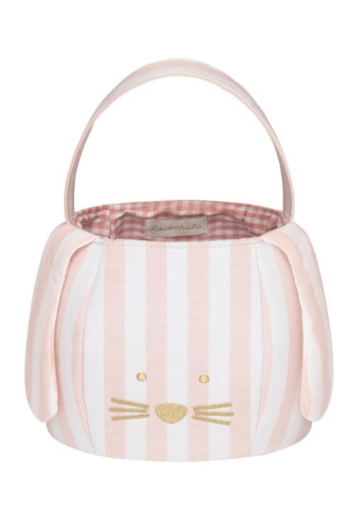 Stripy bunny bucket bag