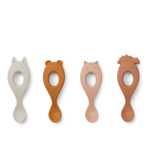 Liva silicone spoon 4-pack rose mix