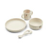 Vivi printed tableware set peach/seashell mix