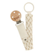 Pacifier clip braided ivory/vanilla