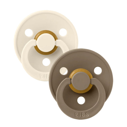 Colour 2pack ivory/dark oak round 1 0+ months