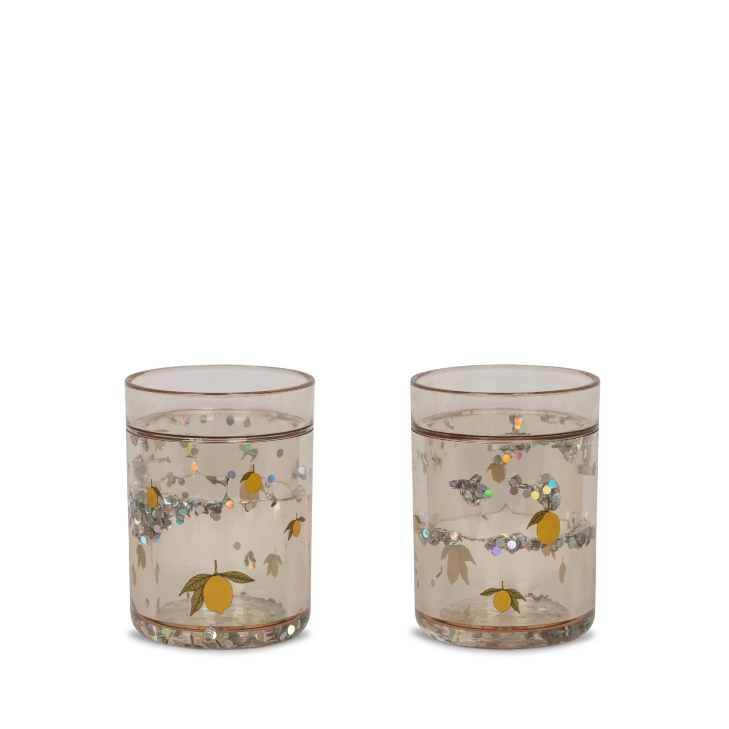 Glitter cups lemon 2pack