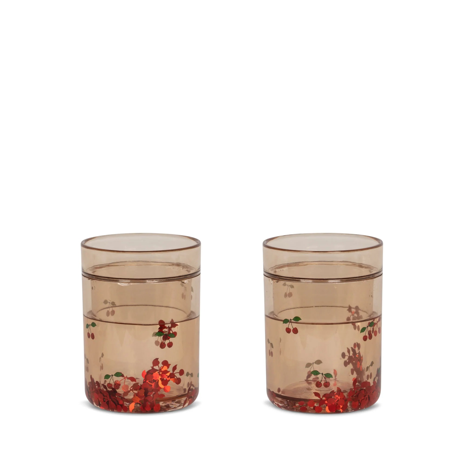 Glitter cups cherry 2pack