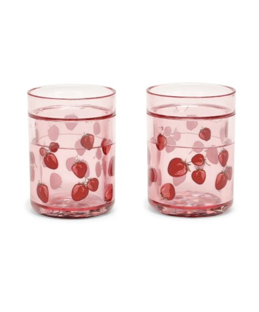 Glitter cups strawberry 2pack